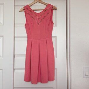 Coral Dress - Size Small - Deep V back